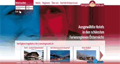 Desktop Screenshot of bergwelthotels.at