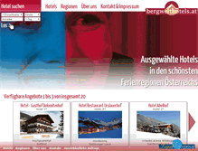 Tablet Screenshot of bergwelthotels.at